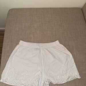 White Eyelet Women's Shorts